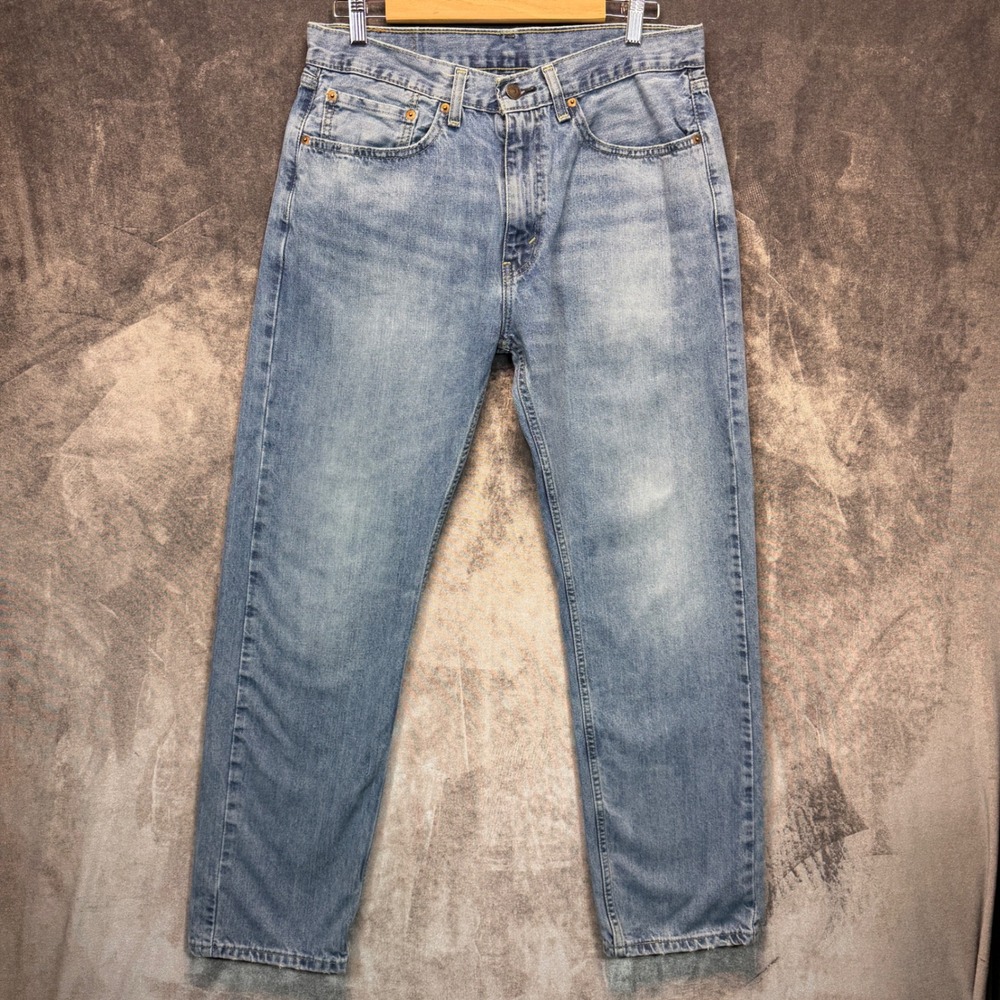 Levis 505 Jeans Mens Blue Straight 34x32 Regular Fit Denim Workwear Casual